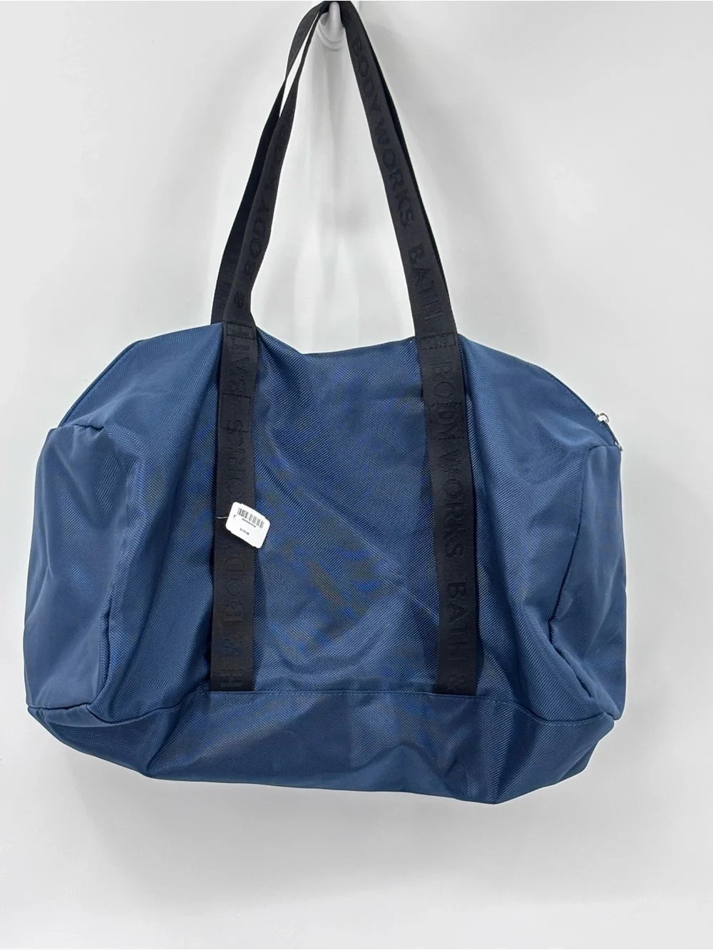 NWT Bath & Body Works weekender zip top tote duffel bag navy travel gym